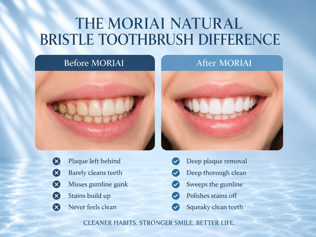 MORIAI Horse Bristle & Bamboo Toothbrush
