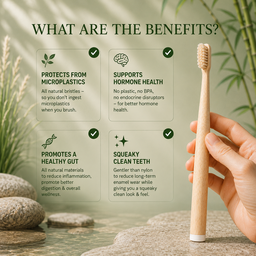 MORIAI Boar Bristle & Bamboo Toothbrush