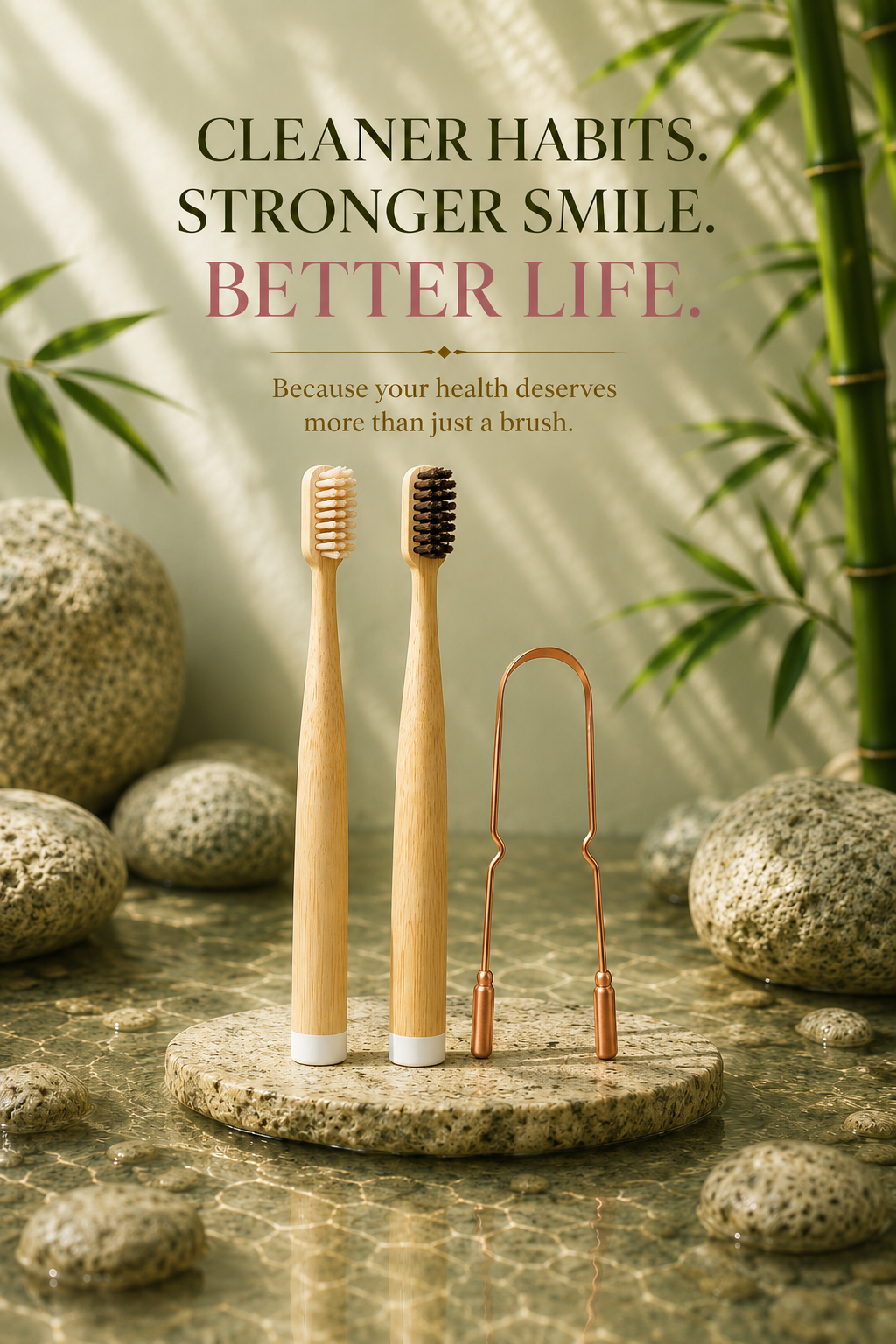 MORIAI Boar Bristle & Bamboo Toothbrush