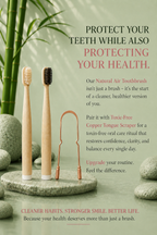 MORIAI Boar Bristle & Bamboo Toothbrush
