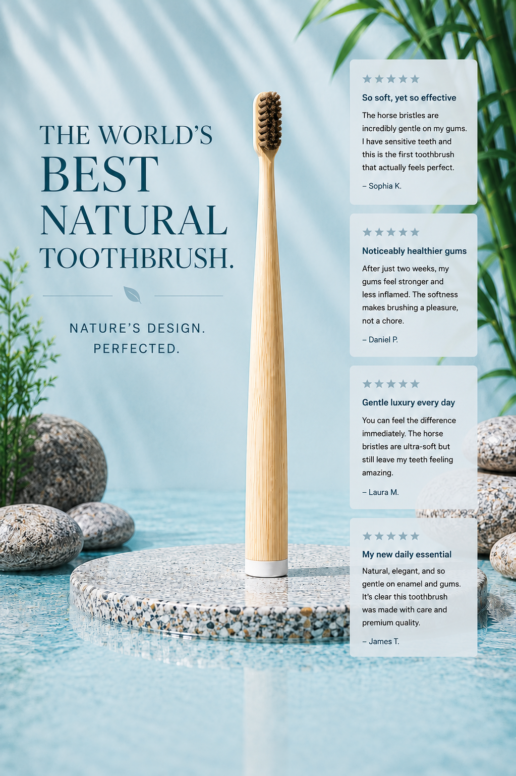 MORIAI Horse Bristle & Bamboo Toothbrush