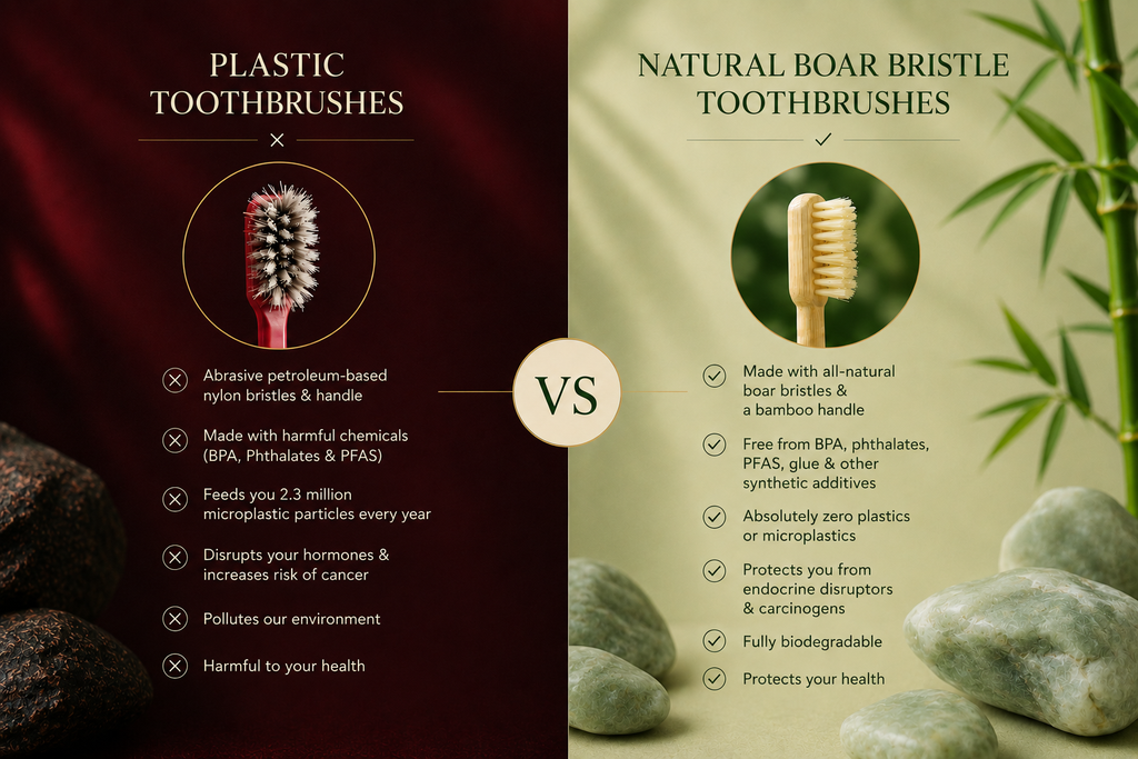 MORIAI Boar Bristle & Bamboo Toothbrush