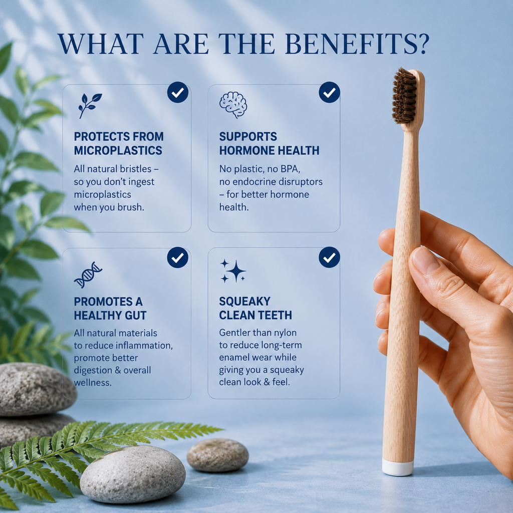 MORIAI Horse Bristle & Bamboo Toothbrush